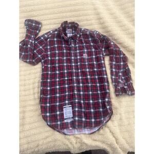 Carhartt Men's Flannel Shirt Red Plaid Pattern, Christmas Lumber Jack 
Small